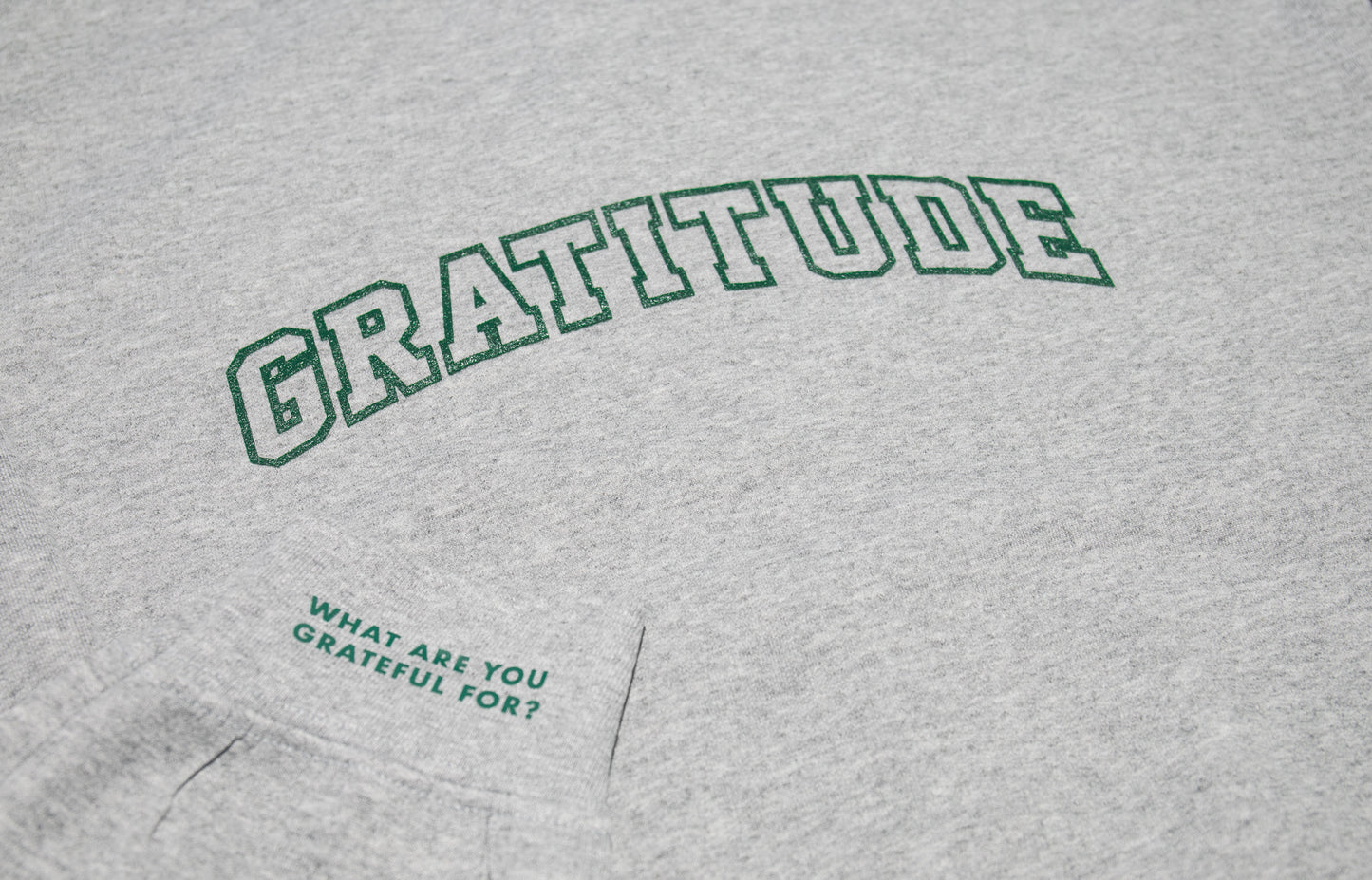 UNISEX Adults Gratitude Crewneck Sweater - Heather Grey