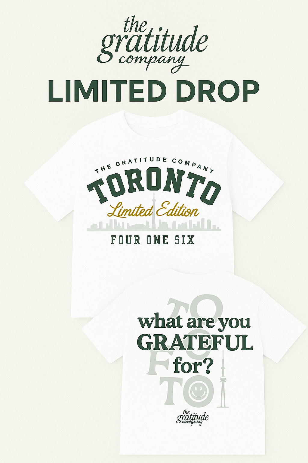 416 Gratitude Tee – Limited Edition ONE SIZE (LARGE)