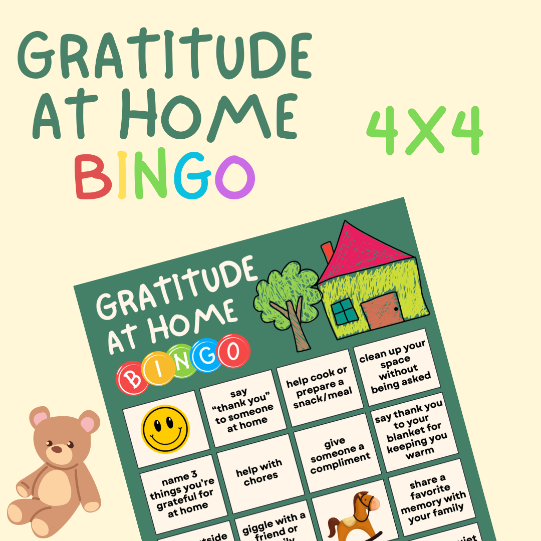 FREE Gratitude at Home Bingo (KIDS)