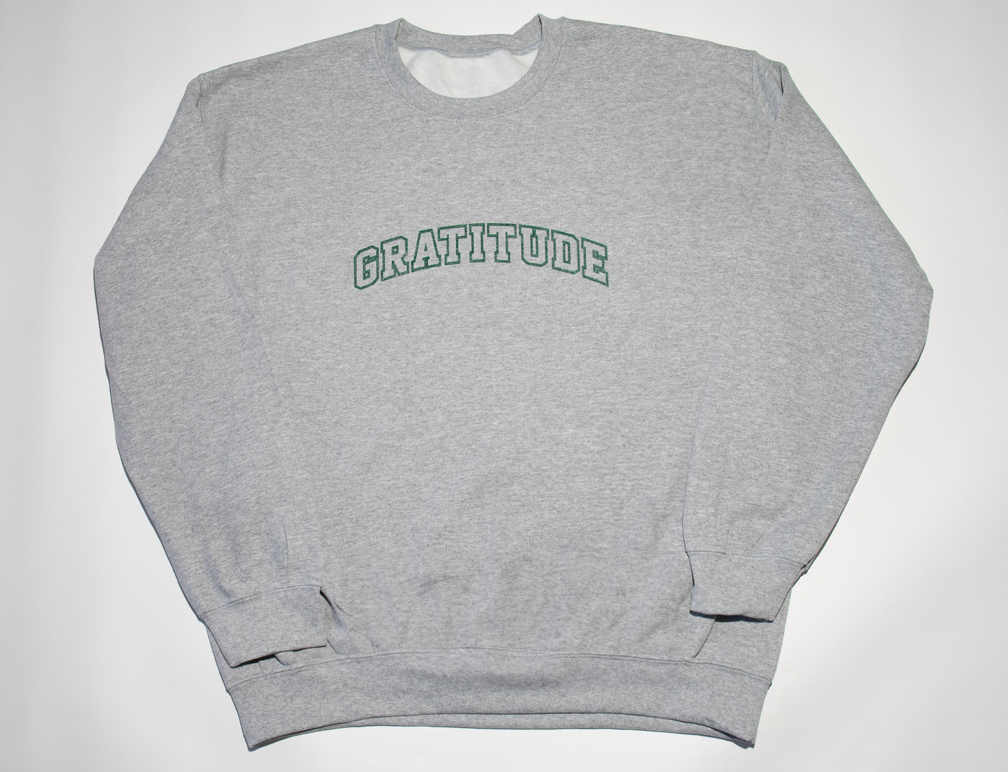 UNISEX Adults Gratitude Crewneck Sweater - Heather Grey