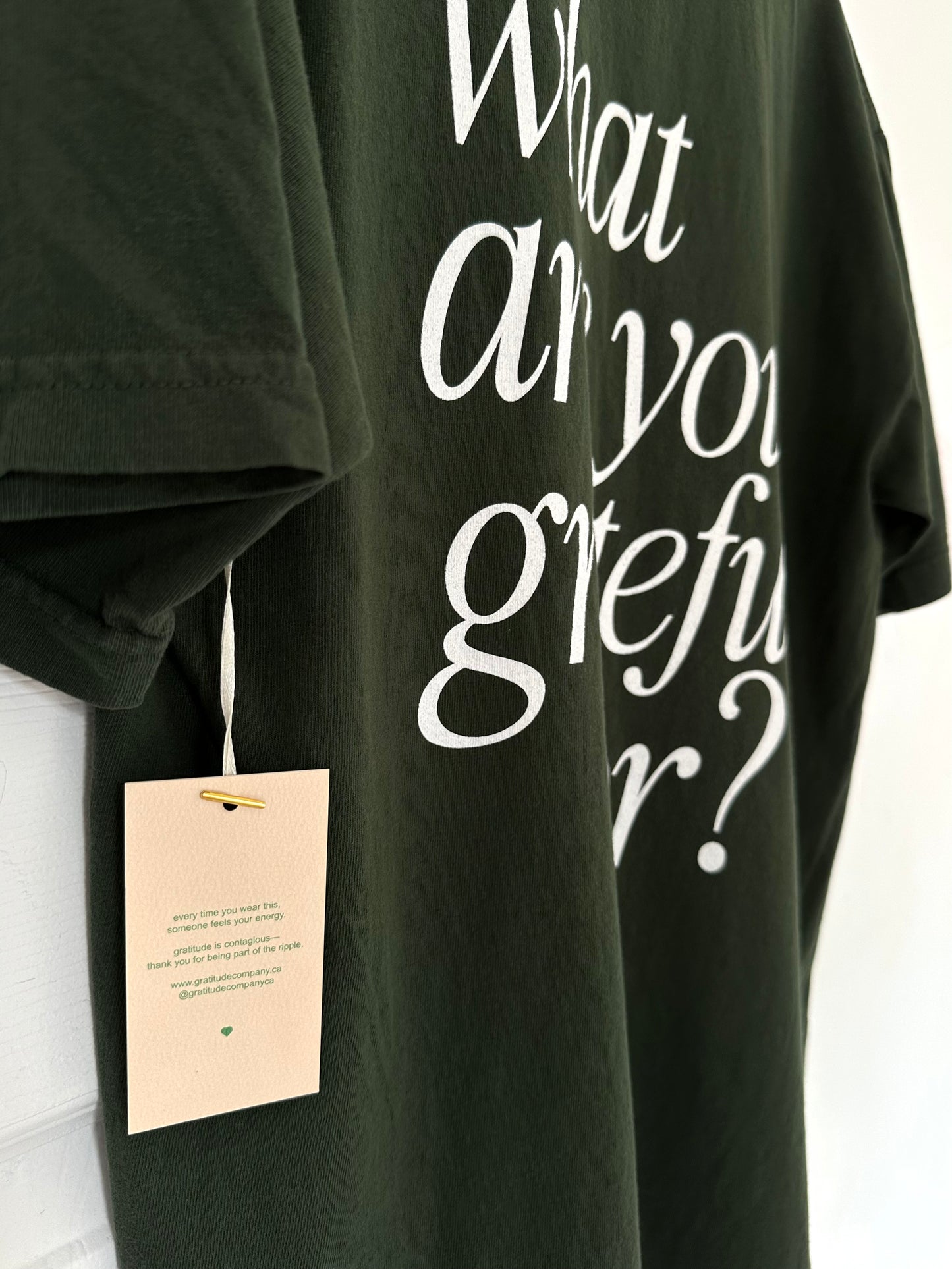 UNISEX GREEN WITH GRATITUDE TEE